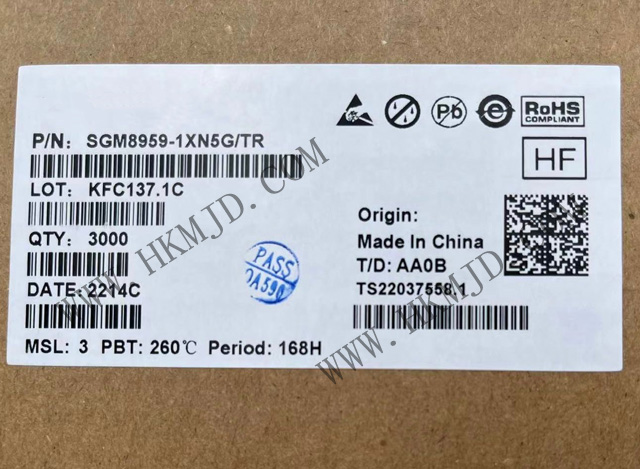出售SGM8959-1XN5G 單 SGM8959-1 低VOS、低噪聲、高精度零漂移運(yùn)算放大器