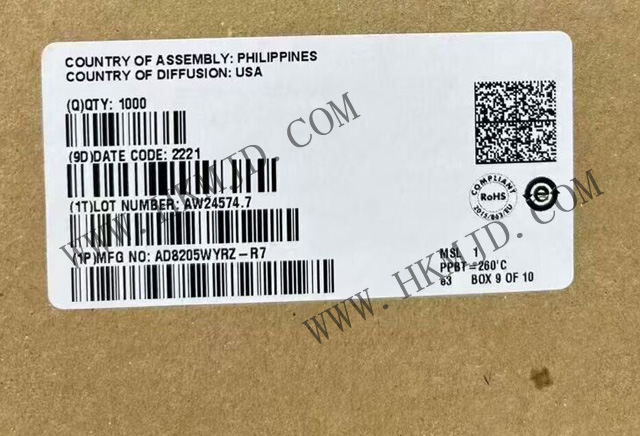 亞德諾(ADI) AD8205WYRZ AD8205 單電源差動(dòng)放大器，提供8引腳SOIC封裝
