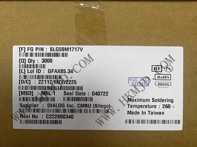 全新SLG59M1717V 高性能 4 mΩ、5 A 單通道 nFET 負(fù)載開(kāi)關(guān)