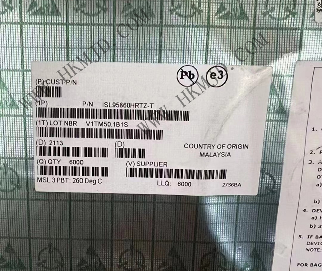ISL95860HRTZ 一款多相3+0核心控制器（ IMVP9、32TQFN）
