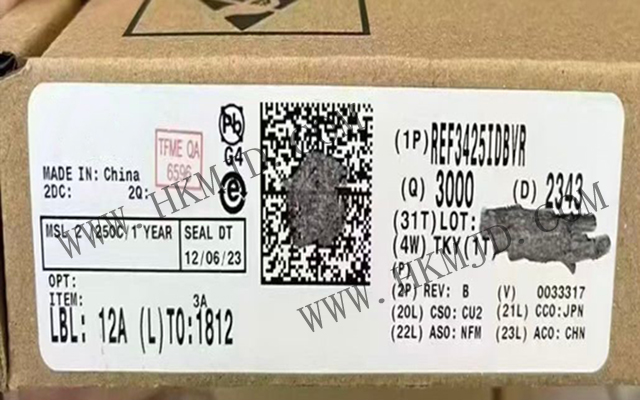 德州儀器 REF3425IDBVR：低溫漂 (6ppm/°C)、低功耗、高精度 CMOS 電壓基準(zhǔn)