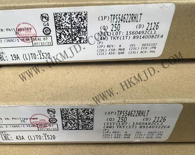 現(xiàn)貨供應TI TPS54622RHLT 同步 SWIFT? 降壓轉換器，采用 VQFN 封裝