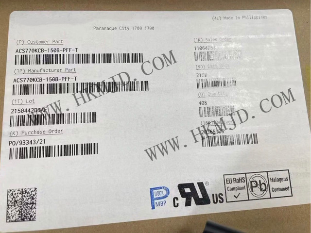 Allegro 電流傳感器 ACS770KCB-150B-PFF-T，明佳達電子原裝正品現(xiàn)貨供應(yīng)